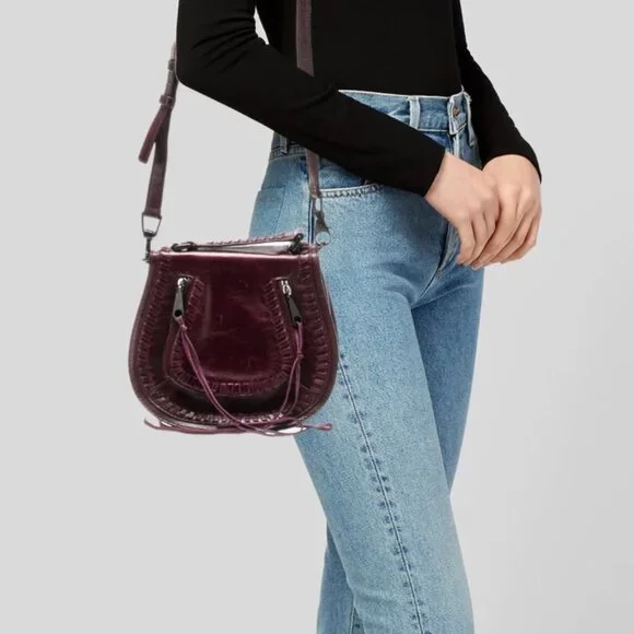 Rebecca Minkoff Leather Crossbody Bag - Purple - Picture 1 of 5